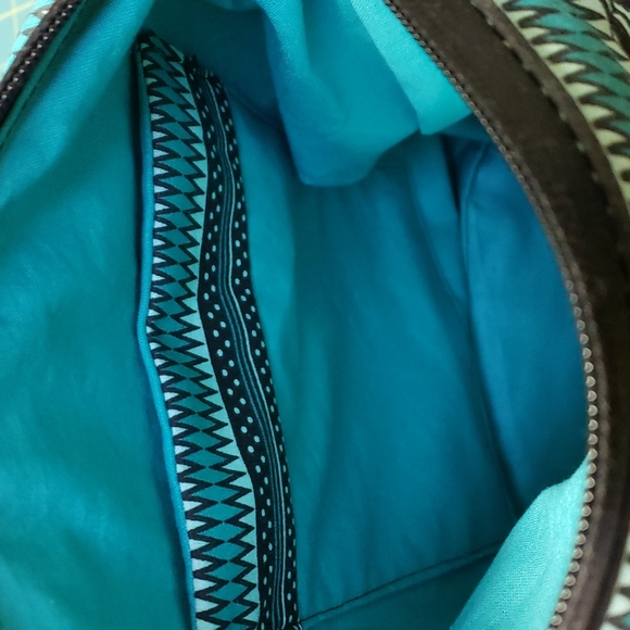 Hand made & Quilted Purse...SW flair. Turquoise/black - Picture 3 of 4